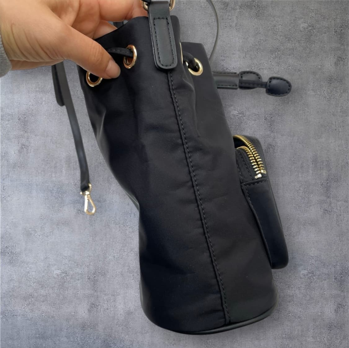 아가타 AGATHA 블랙 나일론 복조리백 토트 크로스백 상품이미지5