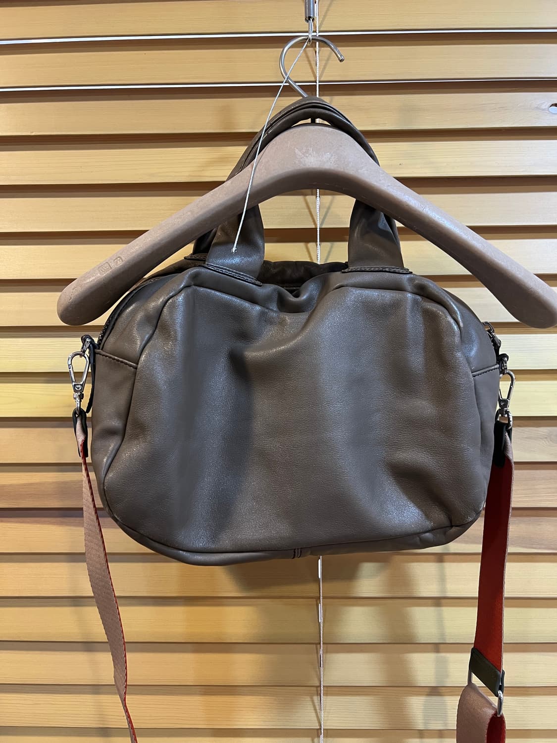 토즈 TODS 카키그레이 가죽 토트백 크로스백 상품이미지2