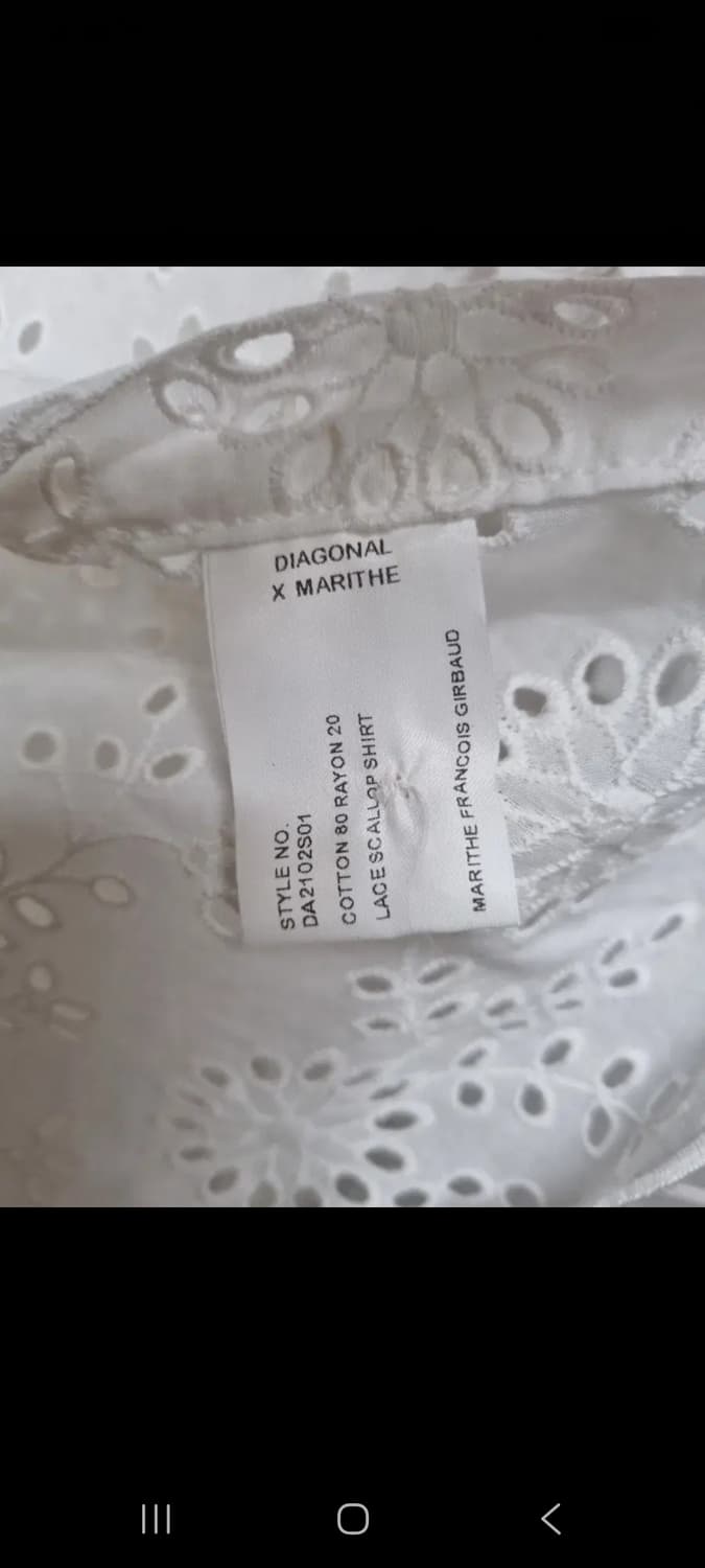마리떼프랑소와저버 다이애그널 펀칭블라우스  55~66 상품이미지7
