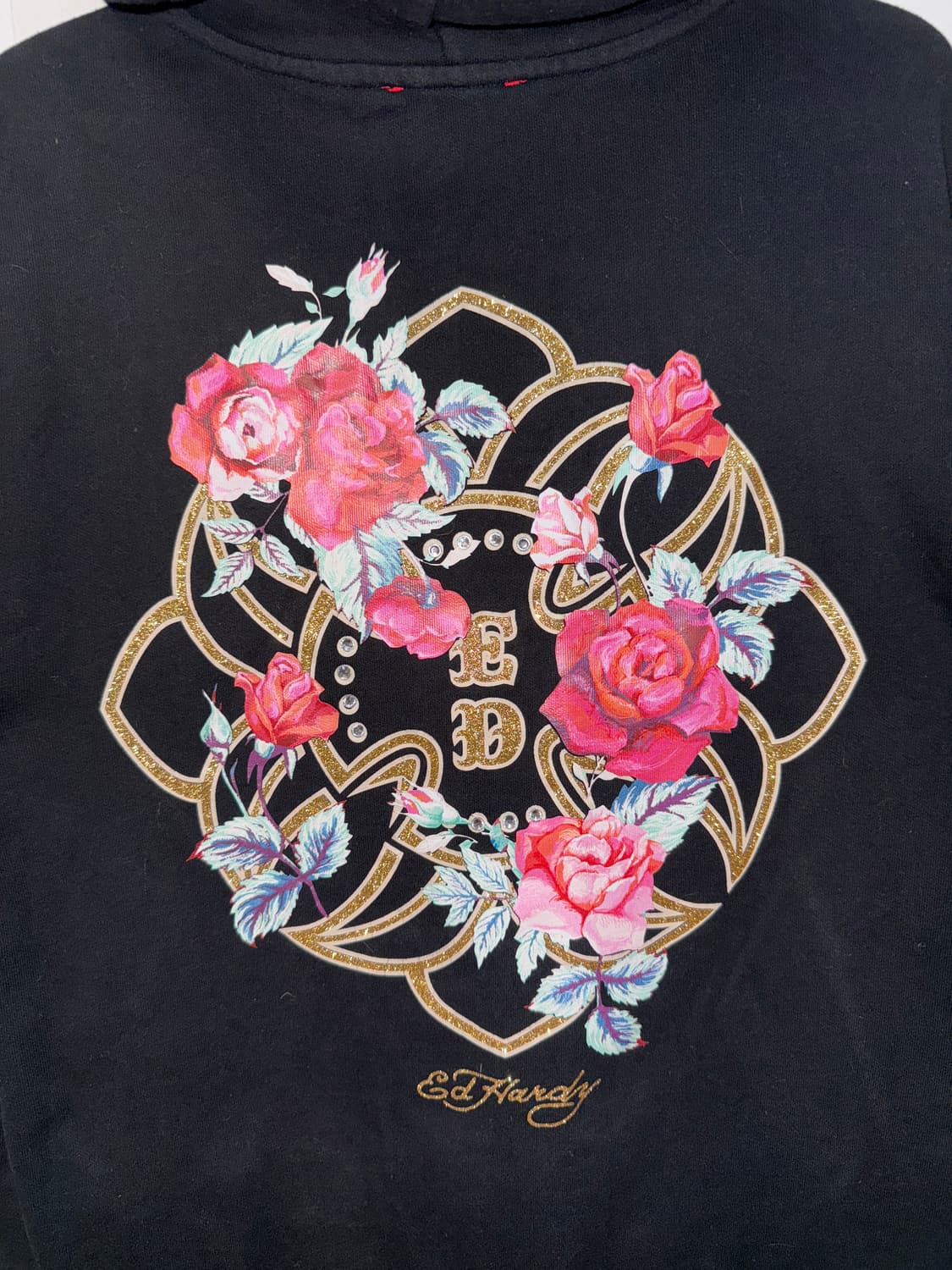 Ed Hardy oriental rose printed hood 상품이미지2