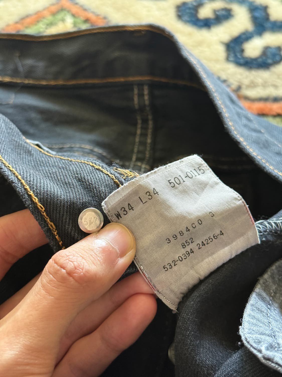 90s USA Levi's Faded Black 501-0115 상품이미지9
