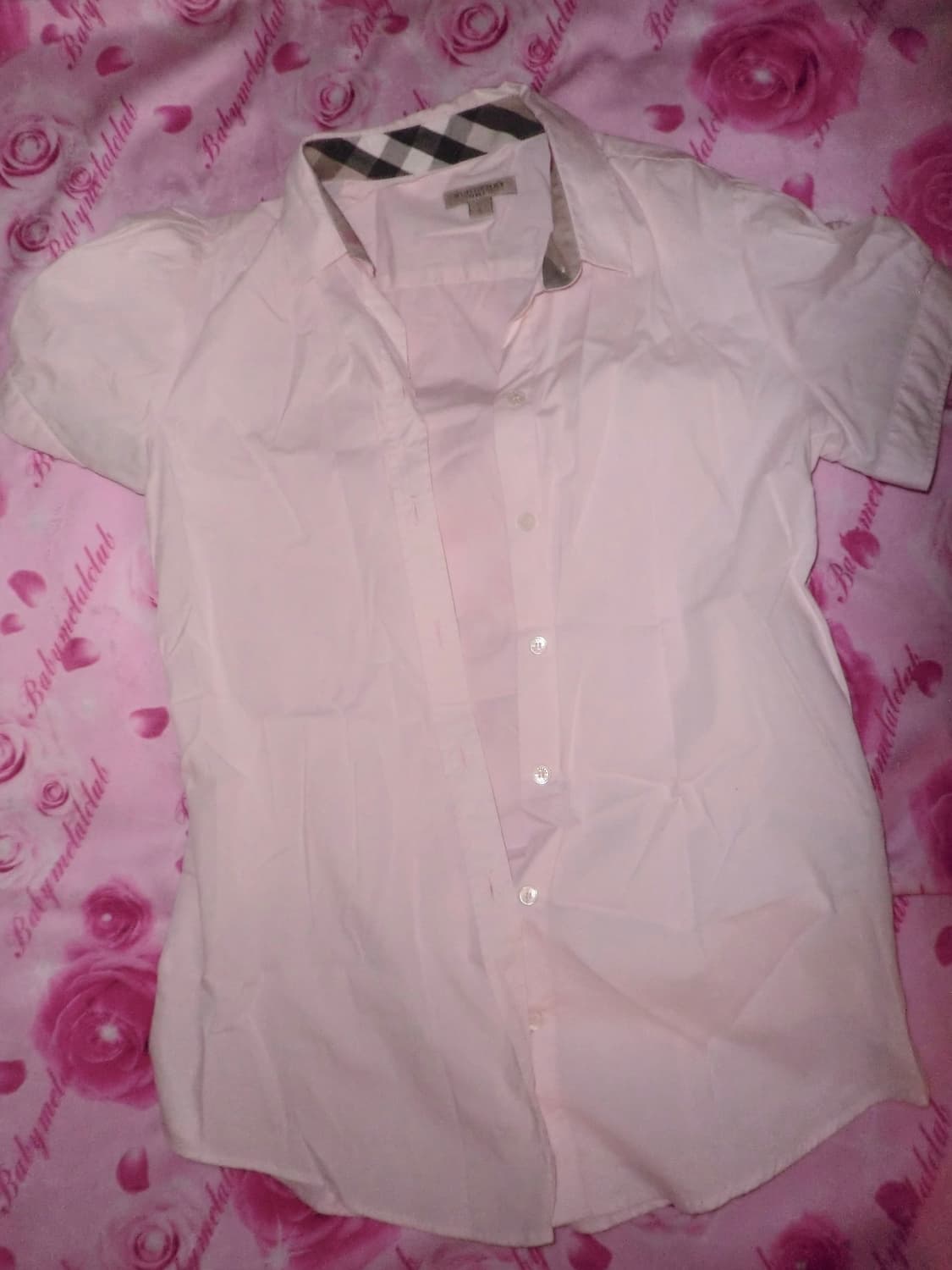 빈티지) 버버리 파리 셔츠 핑크 상품이미지1