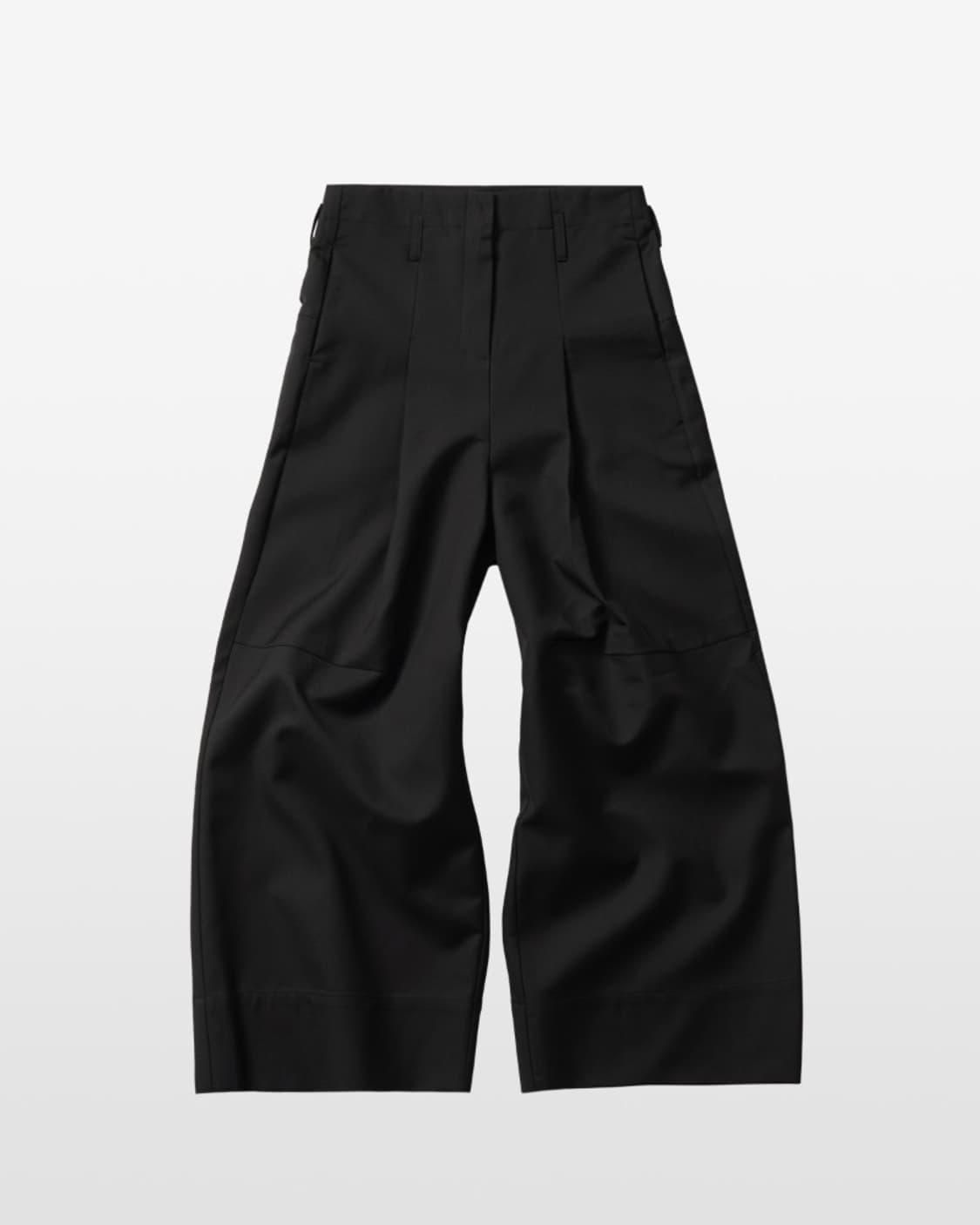 STRUCTURED PINTUCK SLACKS (BLACK) 상품이미지3