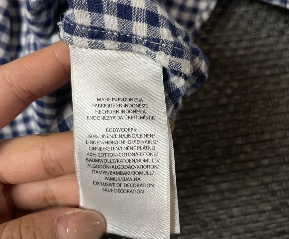 폴로 랄프로렌 블루 체크 긴팔 셔츠 S(8) 상품이미지4