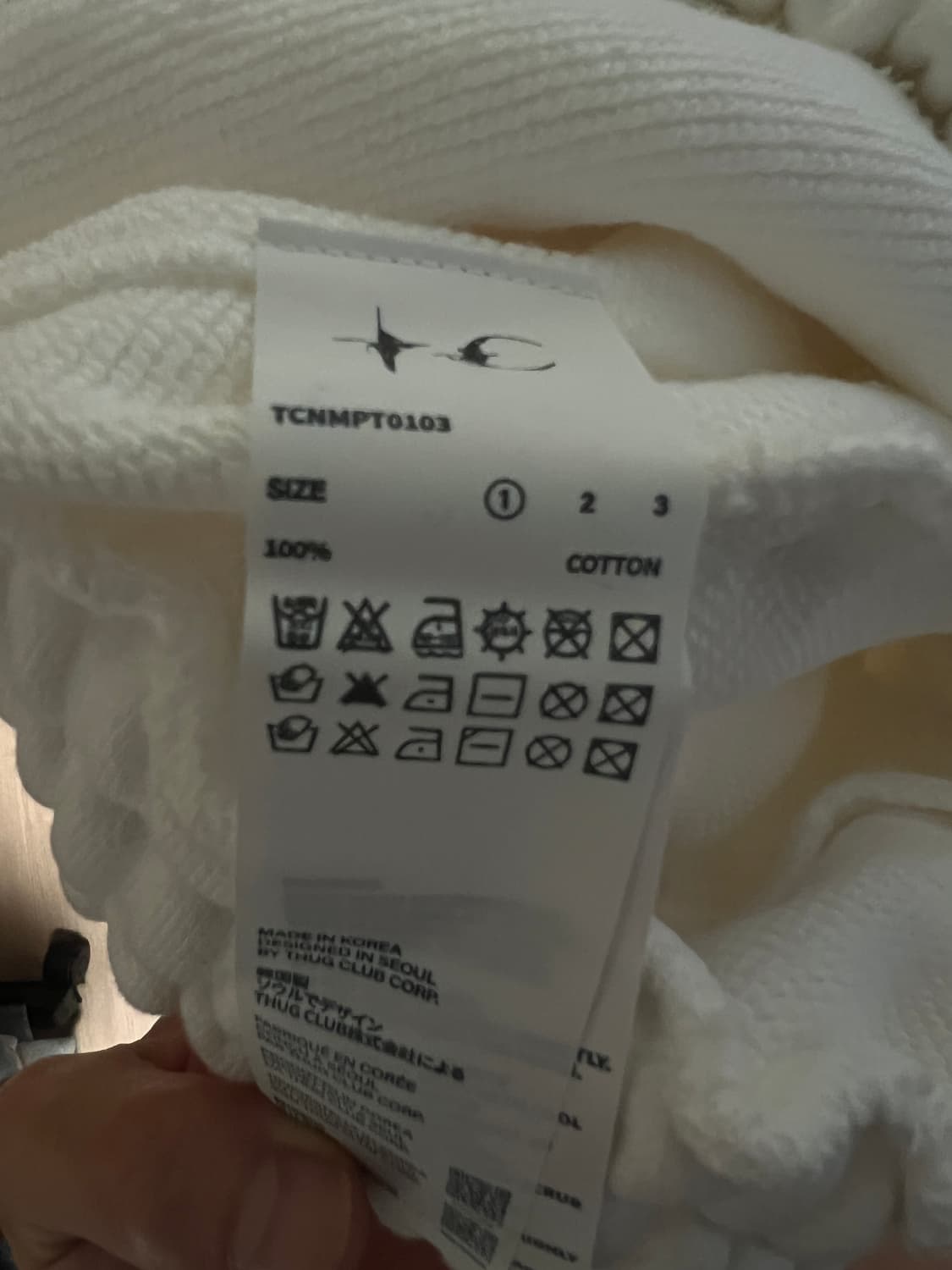 택만뗀 새상품) 떠그클럽 스웻팬츠 1사 화이트 | 해비 조거팬츠 상품이미지5