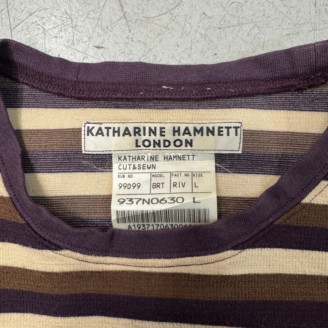 캐서린햄넷 스트라이프 울 니트 상품이미지3