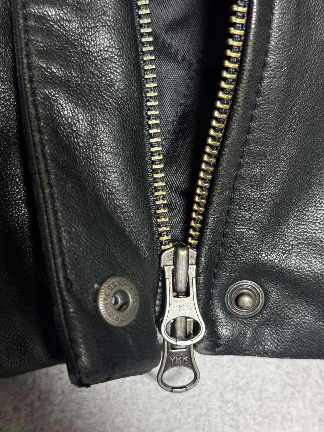 [M] 00'S OLD GAP 올드갭 레더 코트 블랙 상품이미지5