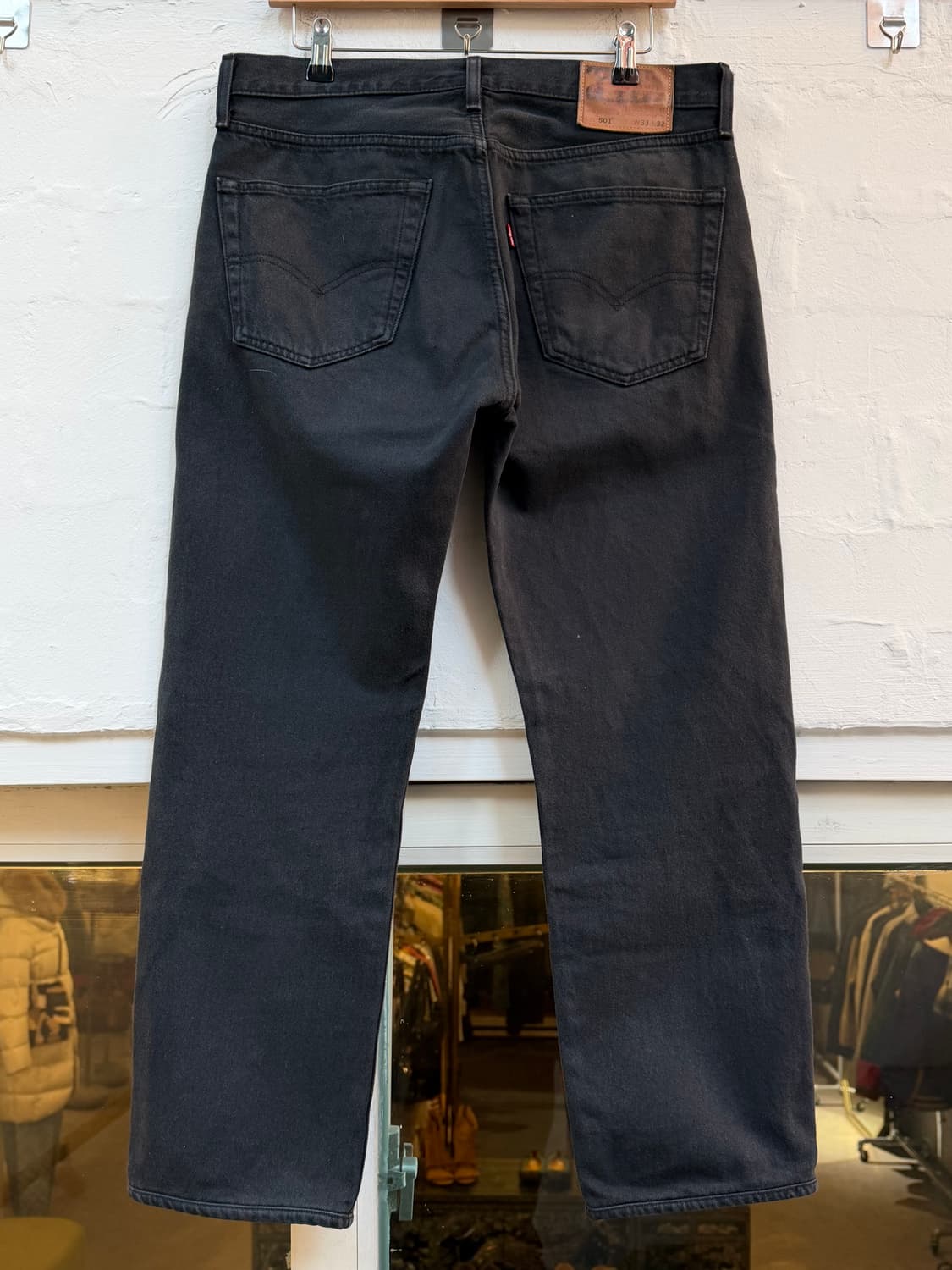 Levis 501 리바이스 흑청 블랙 데님 진 33x32 상품이미지9