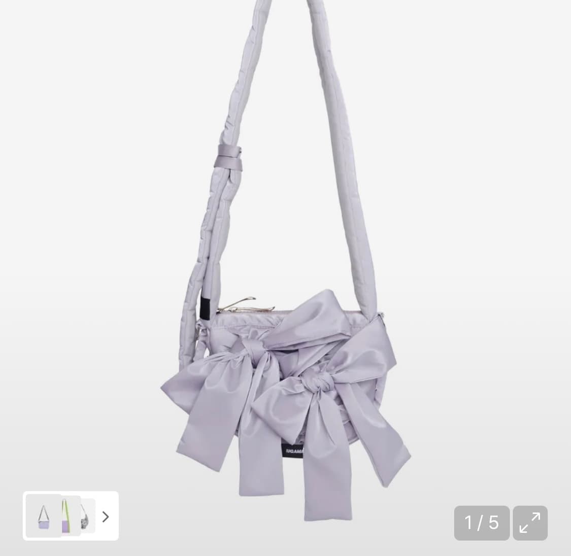 이우가마카라스 리본 패딩백 상품이미지1