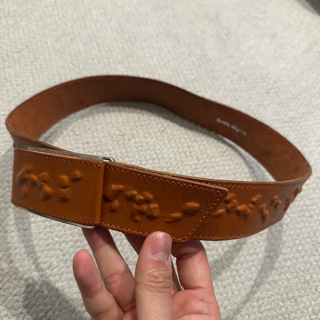 90s 이세이 미야케 레더 벨트 상품이미지7