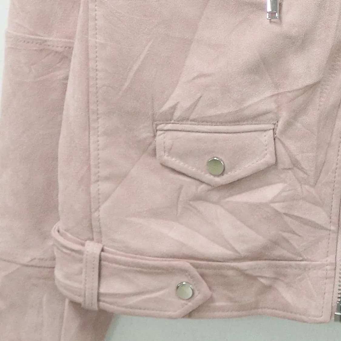 H&M 히메갸루 핑크 스웨이드 라이더 자켓 61457 상품이미지4