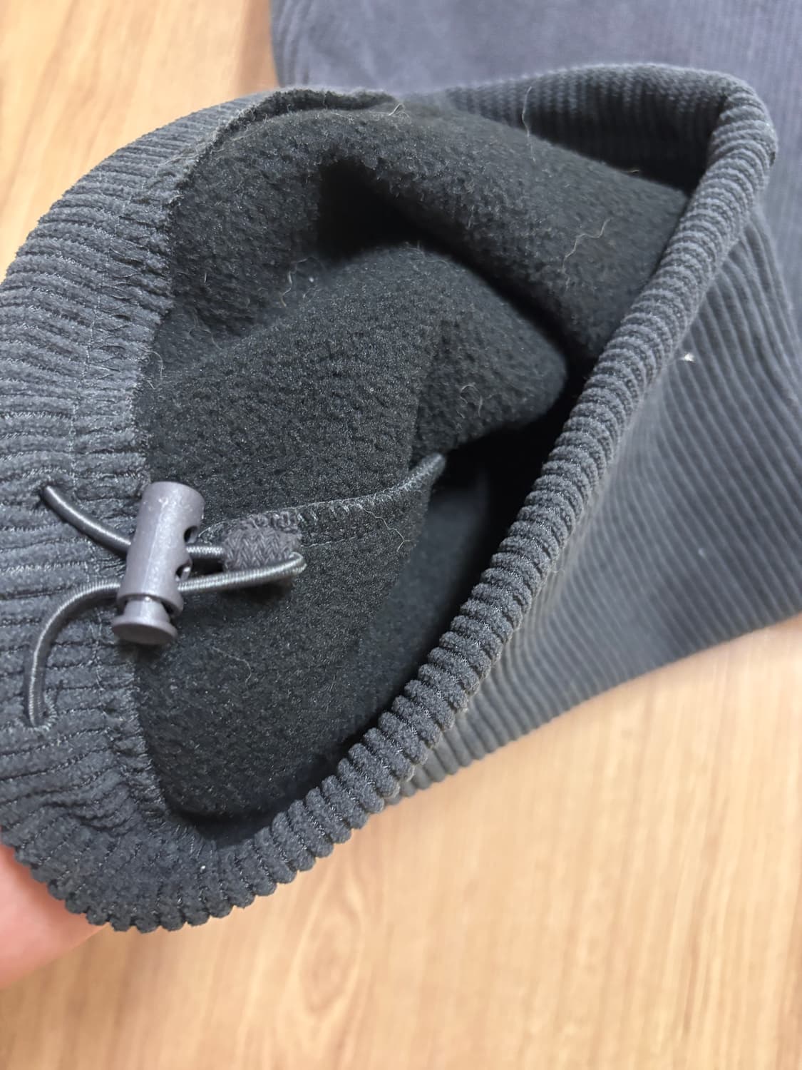 차콜 코듀로이 기모 와이드 밴딩 팬츠 상품이미지5