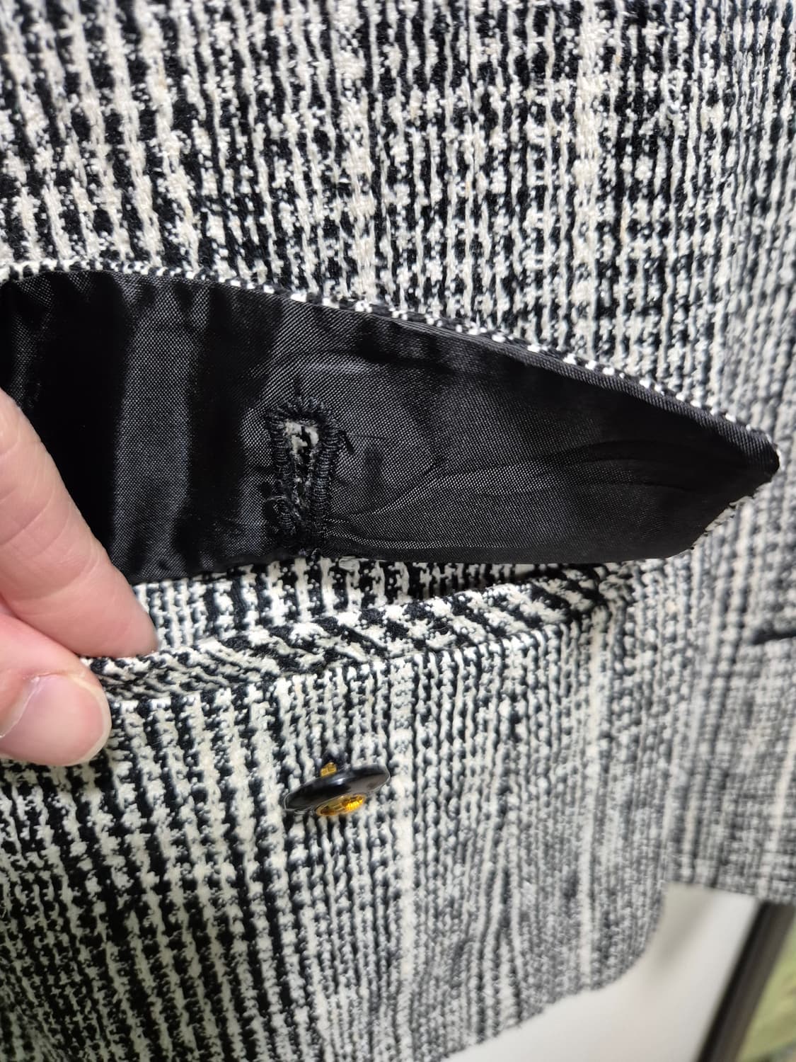 (세일)JPN빈티지.Inattic 체크 스커트 트위드 세트 상품이미지4