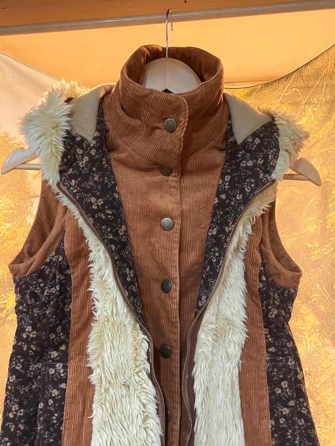 VTG 패치 레이어드 코듀로이 조끼 (투웨이) 상품이미지4