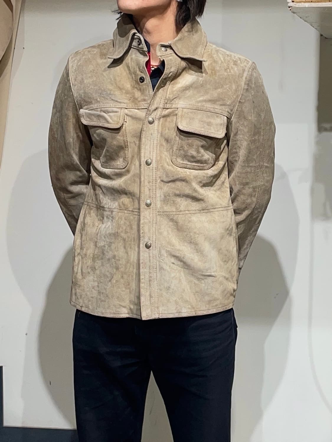 Vintage Suede Western Shirt Jacket 상품이미지2