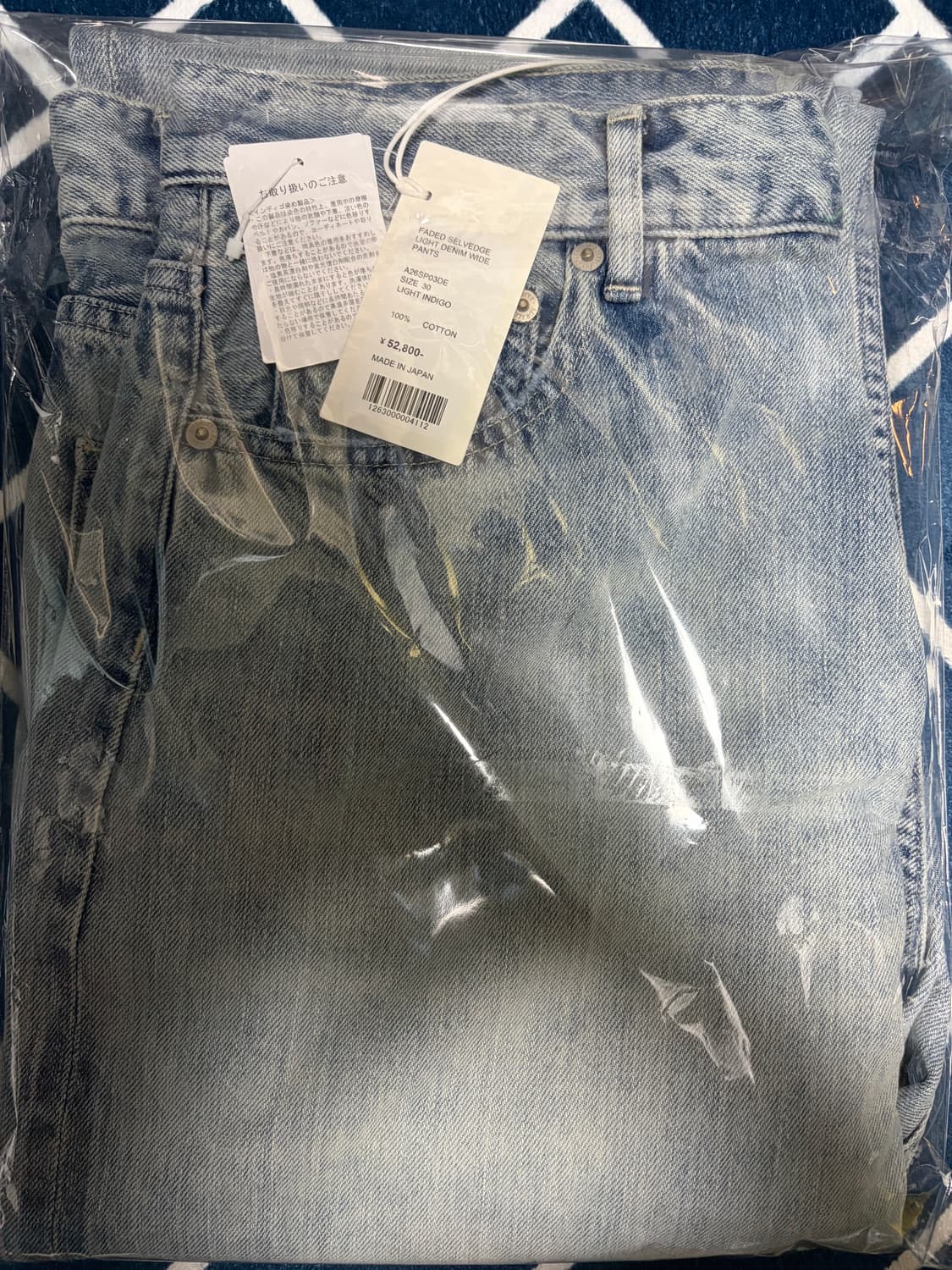 오라리 26ss SELVEDGE LIGHT DENIM WIDE 30 상품이미지3