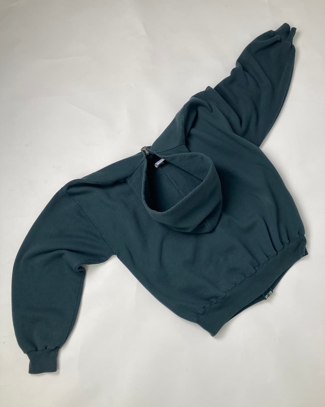 90s Russell Zip Up Hoodie (sage green) 상품이미지2
