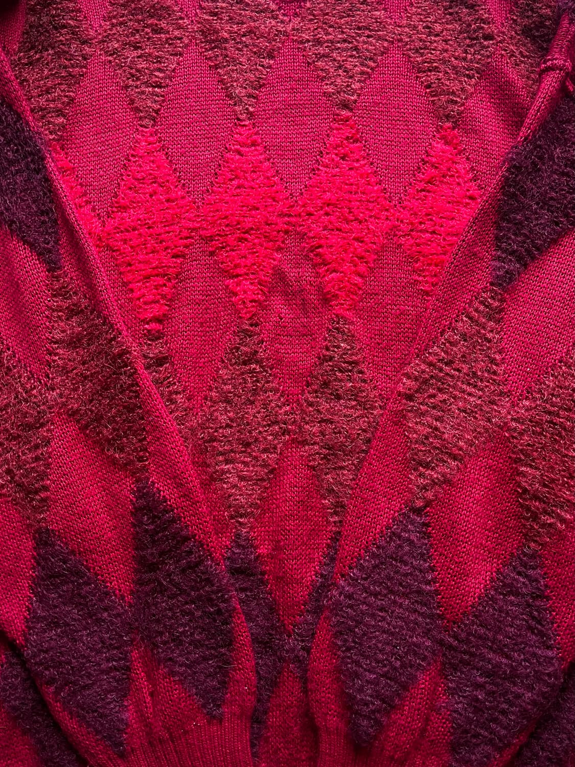 Italian Mohair Old Argyle Knit Sweater 상품이미지8