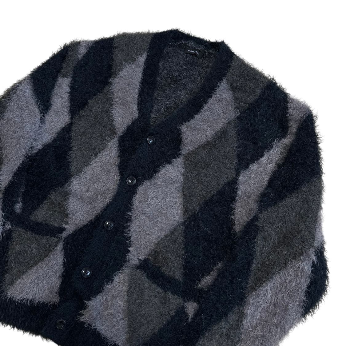 넘버나인 아가일 모헤어 가디건 상품이미지3