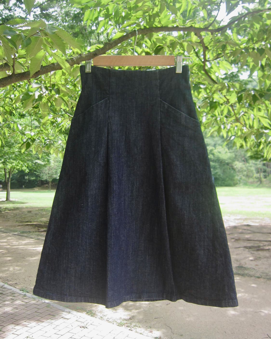 vintage denim skirt 상품이미지1