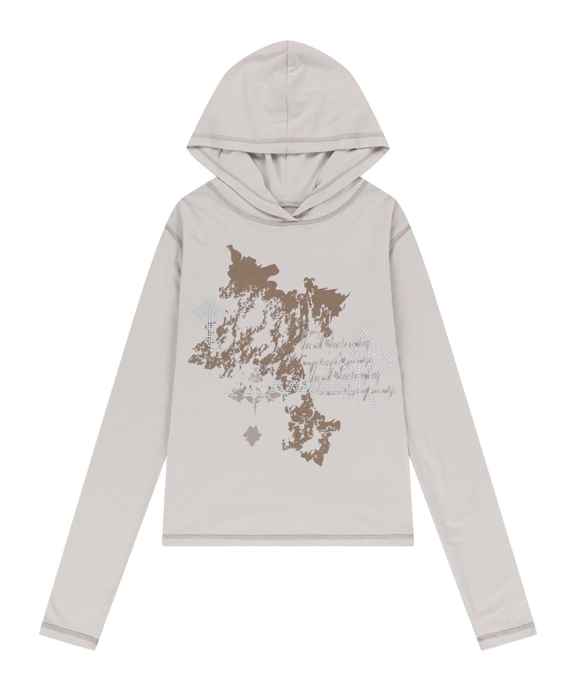 [1] 아캄 스터드 크로스 후드 롱슬리브 상품이미지2