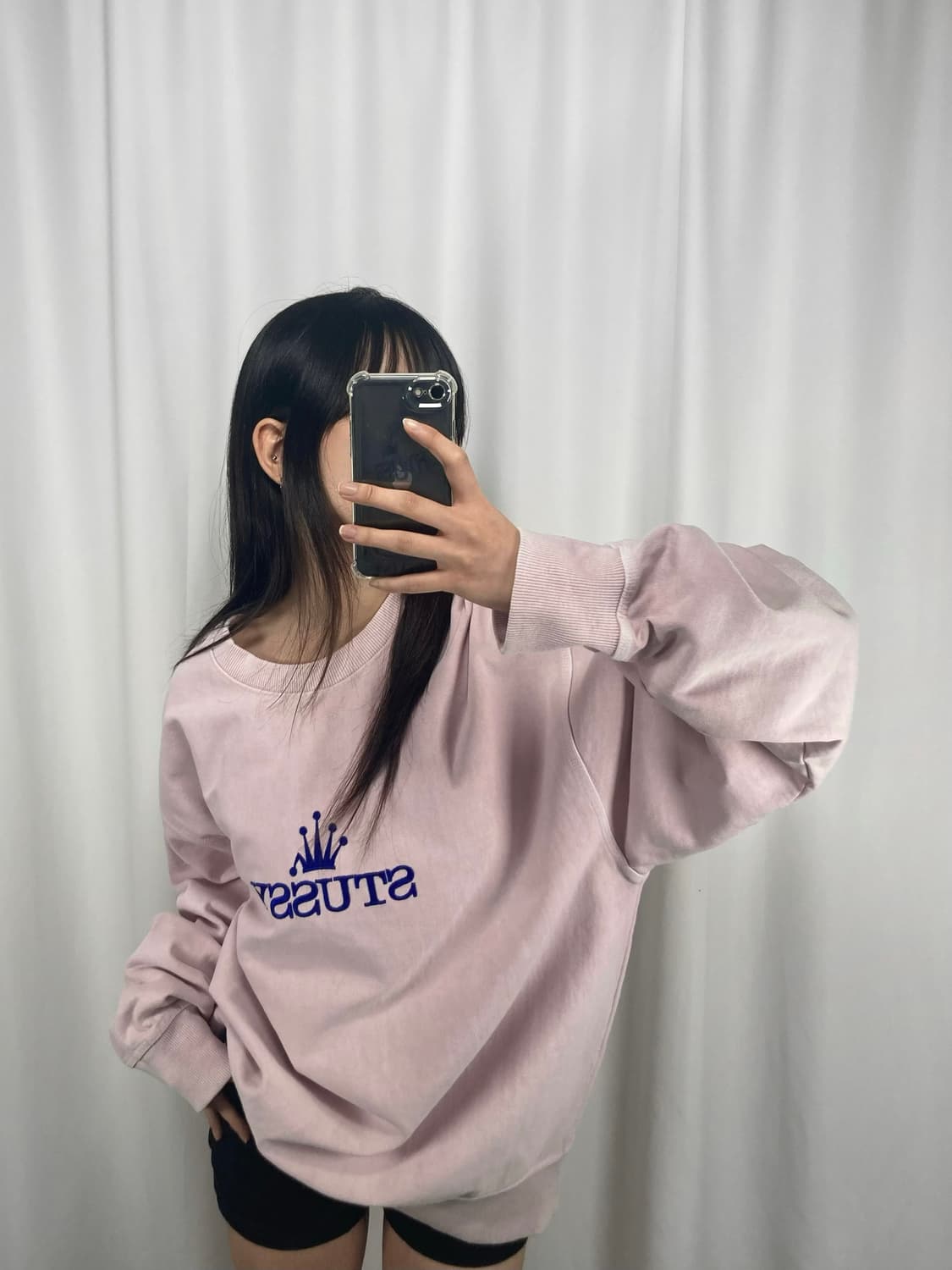 스투시 23FW 글래머 피그먼트 다이드 맨투맨 상품이미지1