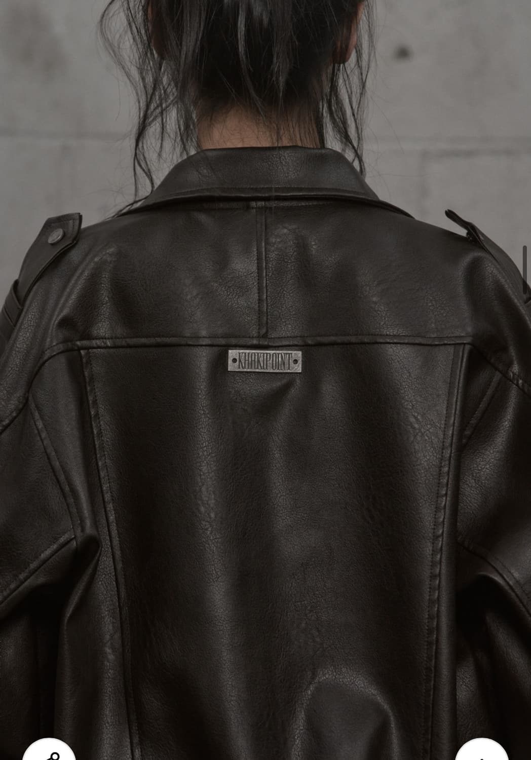 카키포인트 레더자켓 새상품 다크 브라운 상품이미지7