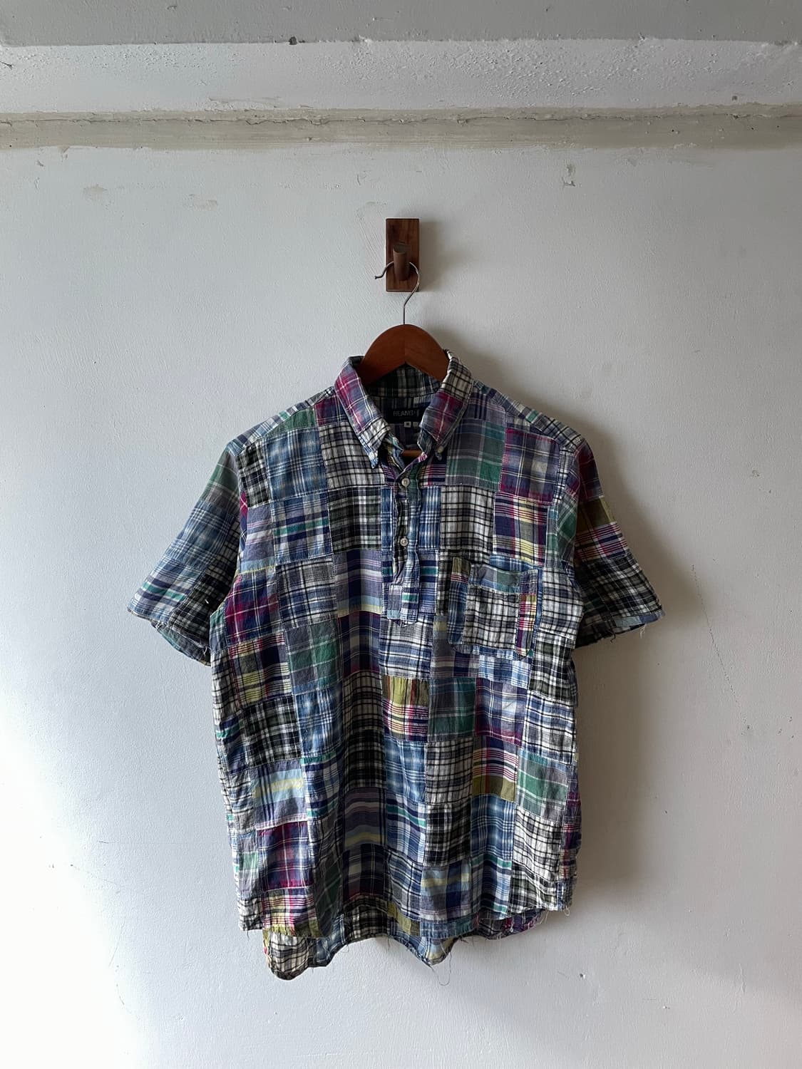 Beams Patchwork Madras Pullover Shirt 상품이미지2