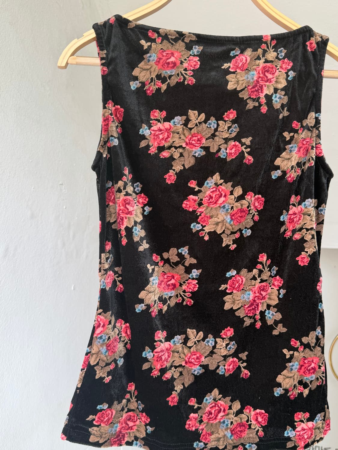 빈티지 플라워 벨벳 파티 나시 상품이미지6