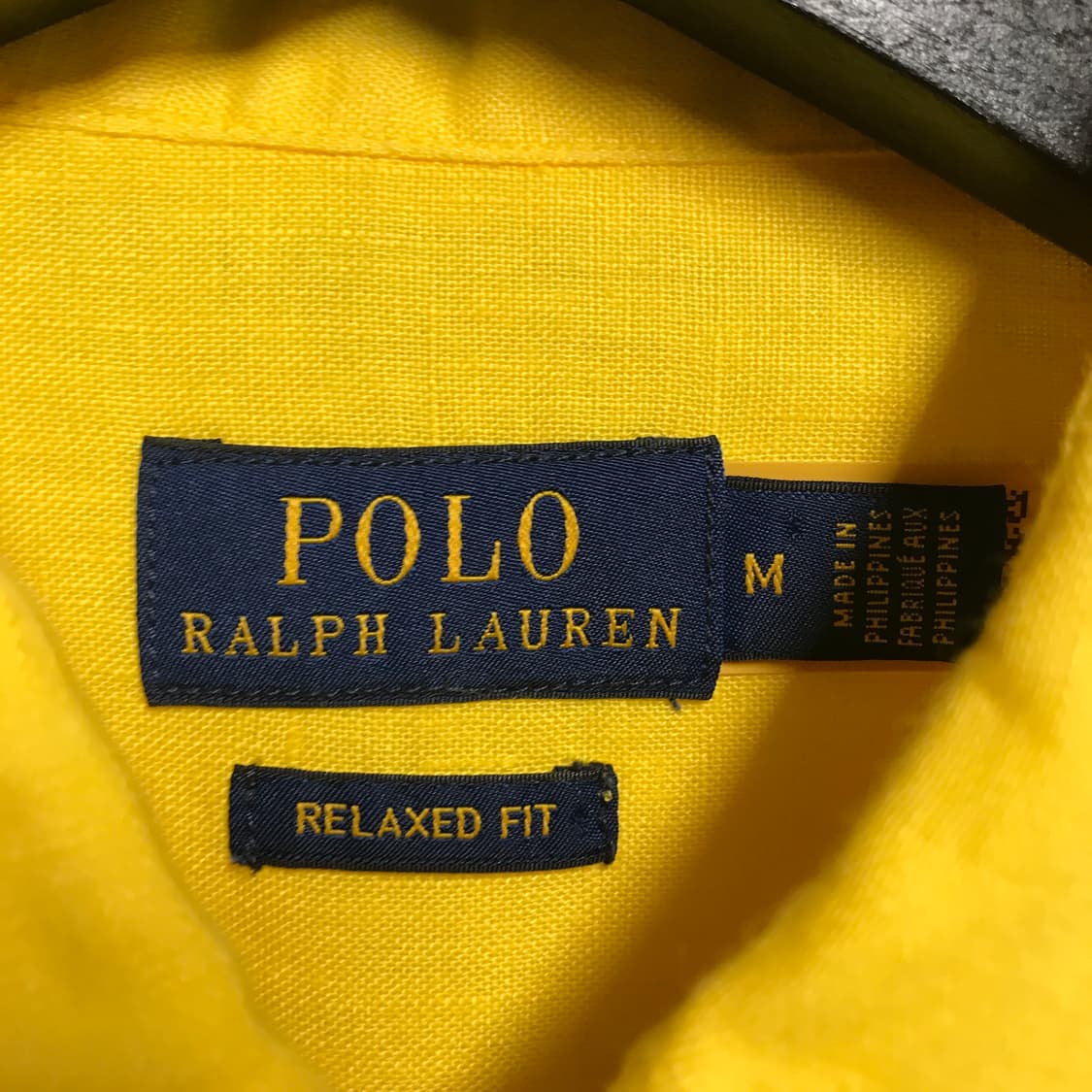 폴로 랄프로렌 QR 린넨 셔츠 옐로 M 상품이미지5