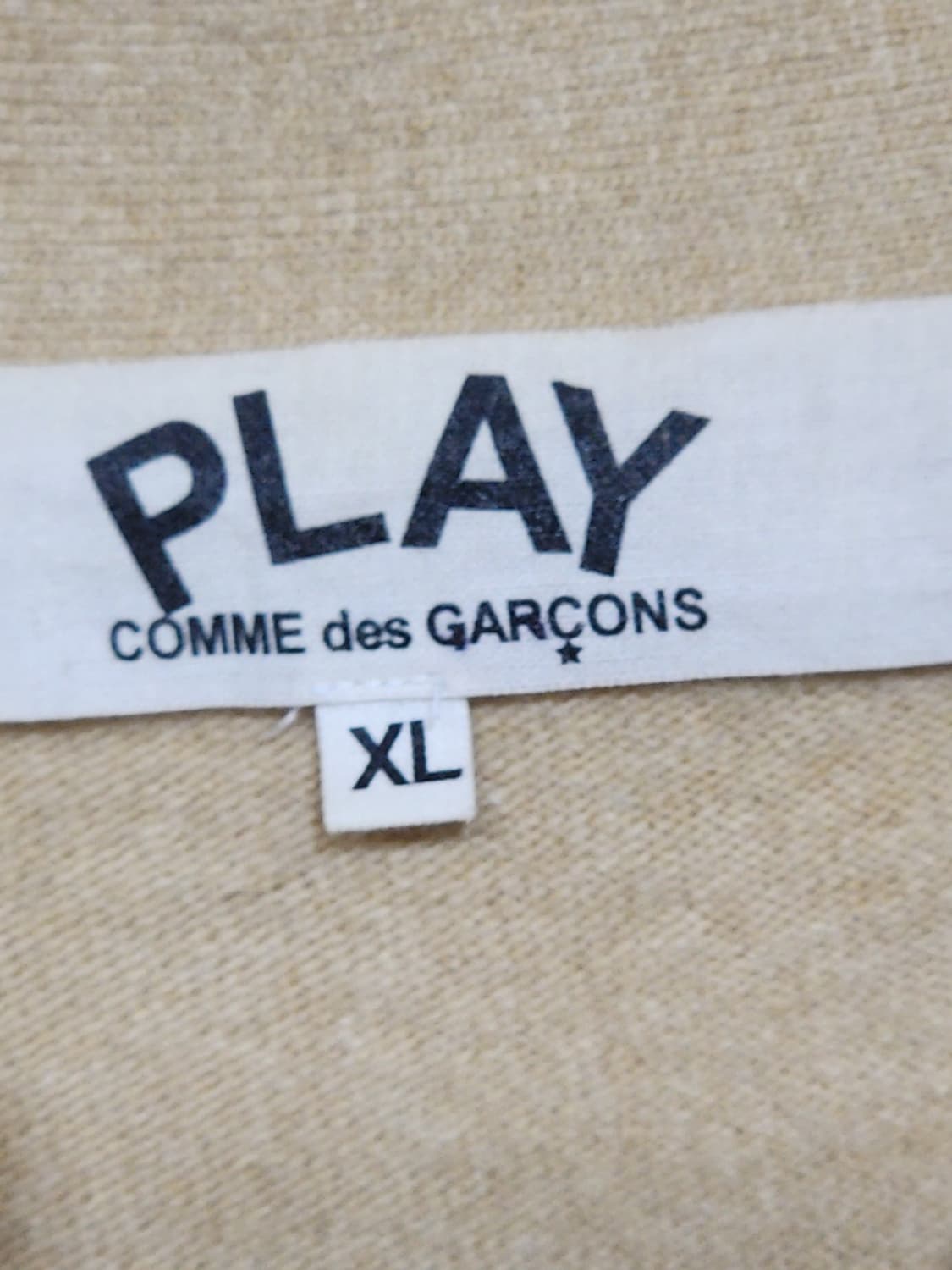 (정품) 꼼데가르송 가디건 베이지 블랙와펜 AZ N024  상품이미지3