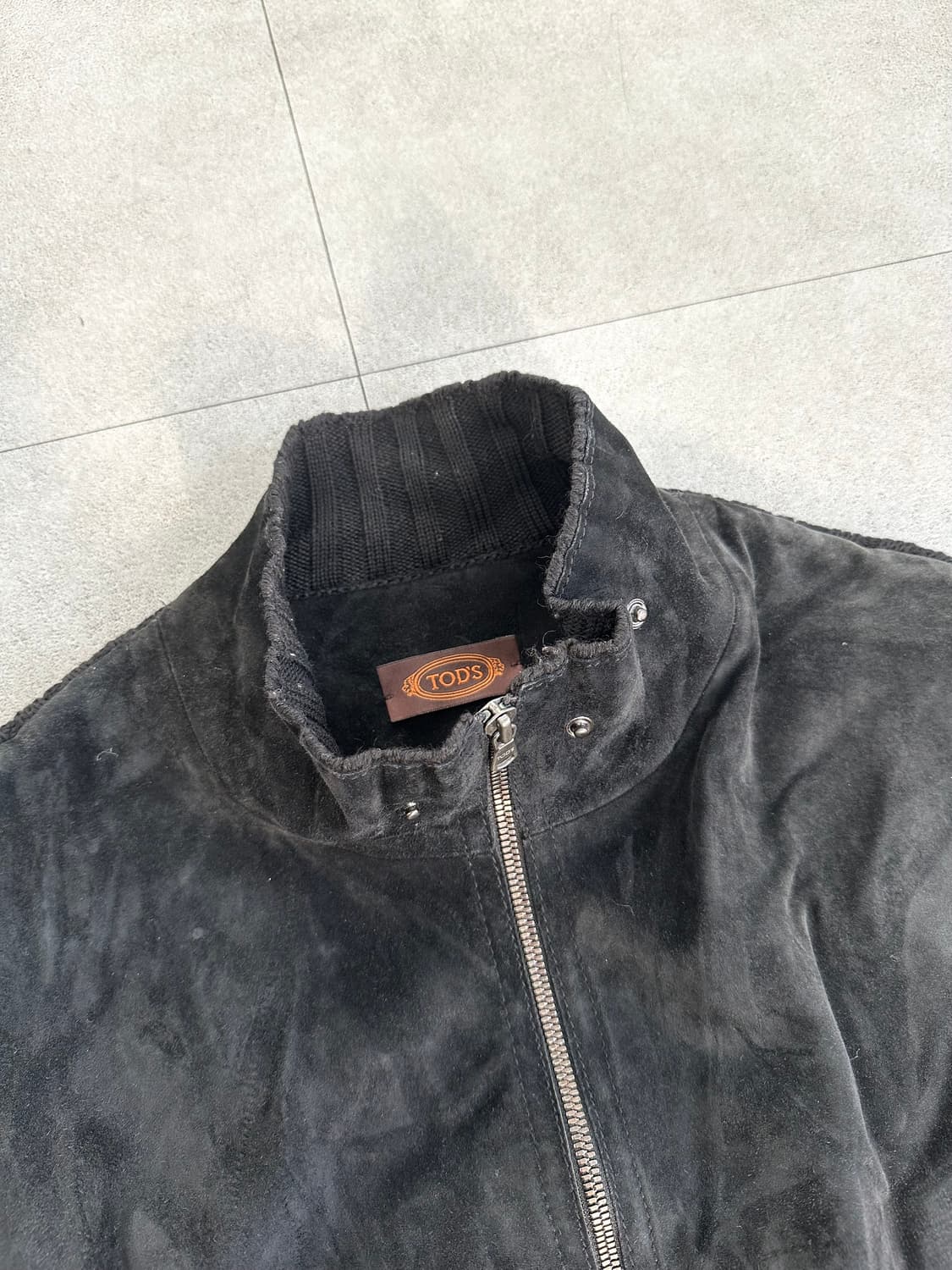 토즈 카프스킨 스웨이드 니트 집업 자켓 상품이미지2