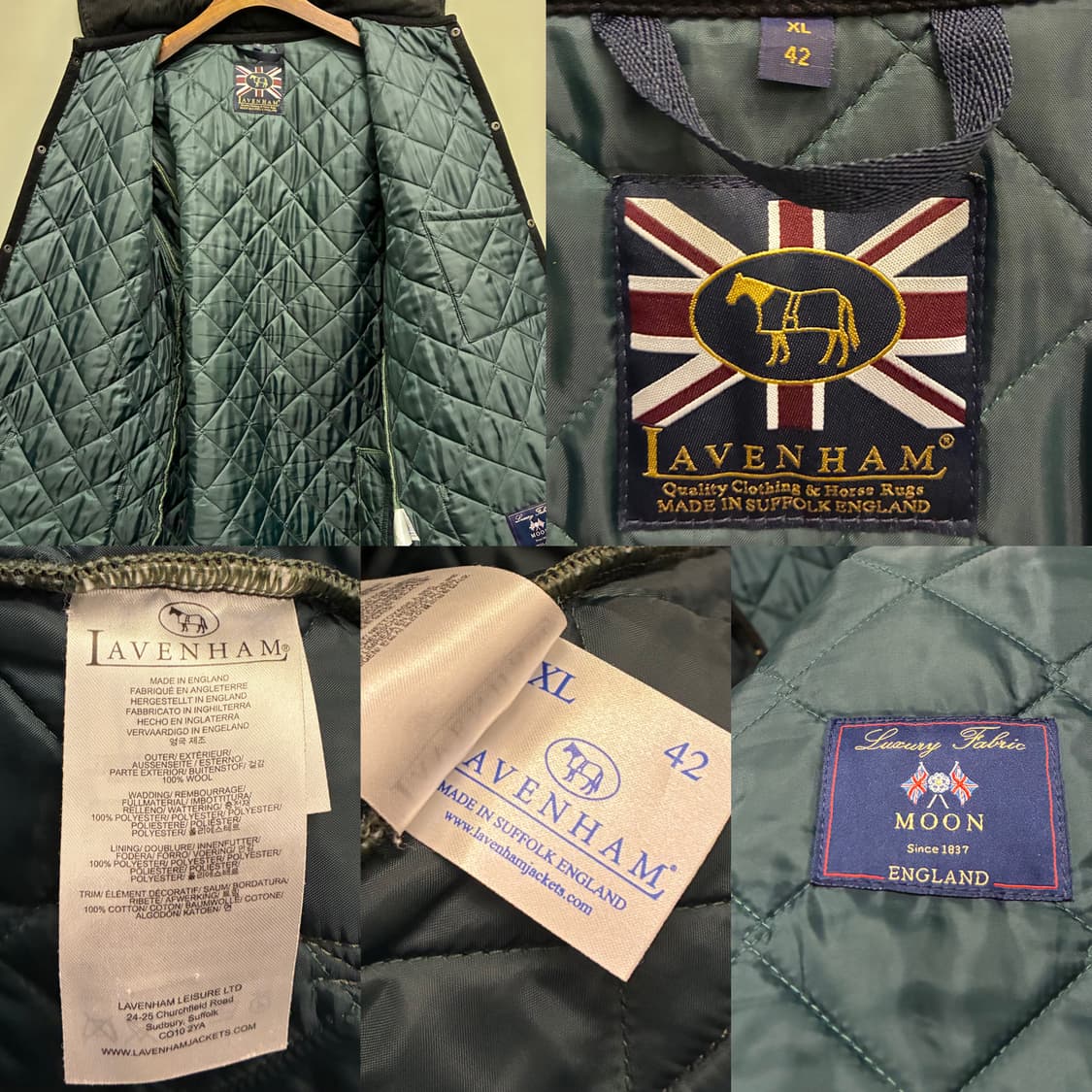 (XL)LAVENHAM 라벤햄 블랙워치 타탄체크 퀼팅자켓 퀄팅 상품이미지10