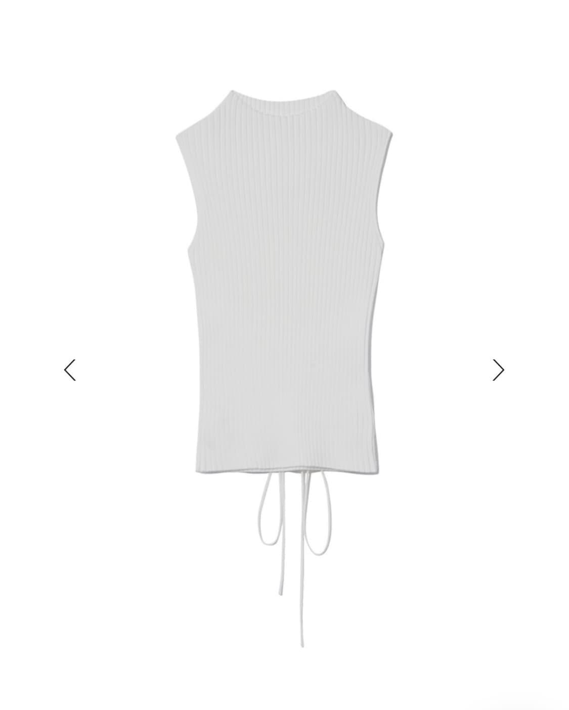 르917 rib knit top 슬리브리스 니트 탑 상품이미지2