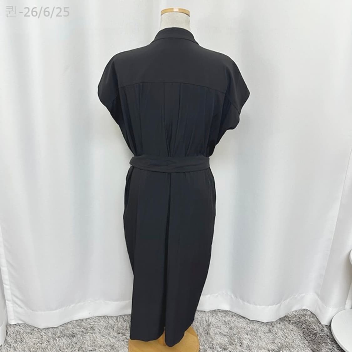 JENNY.K 여자 스판 허리끈  원피스 검정 6(S) 상품이미지5