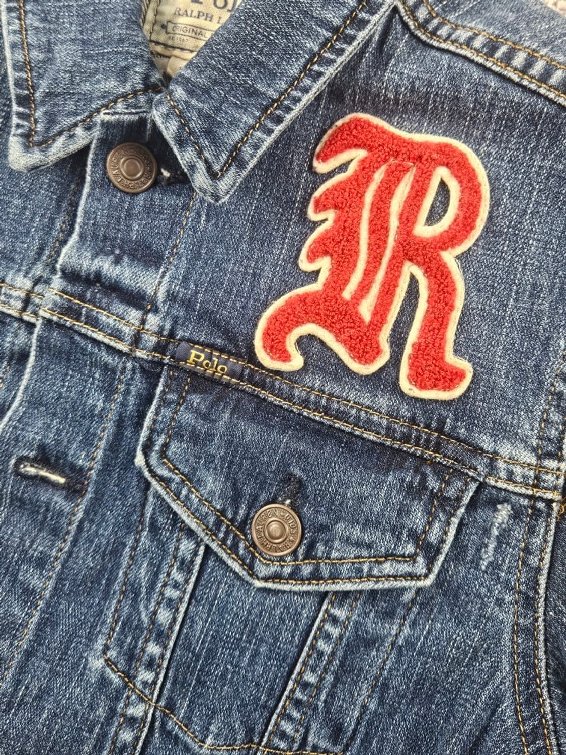 폴로랄프로렌 패치 포인트 데님 자켓 (14SIZE XS~S )/ 9425 상품이미지7