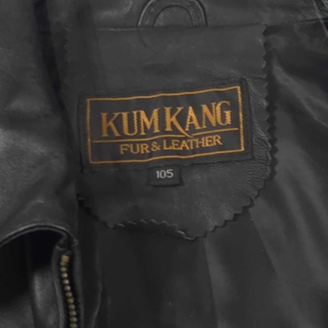 KUMKANG 금강 양가죽 레더자켓 집업 블랙 XL 상품이미지5