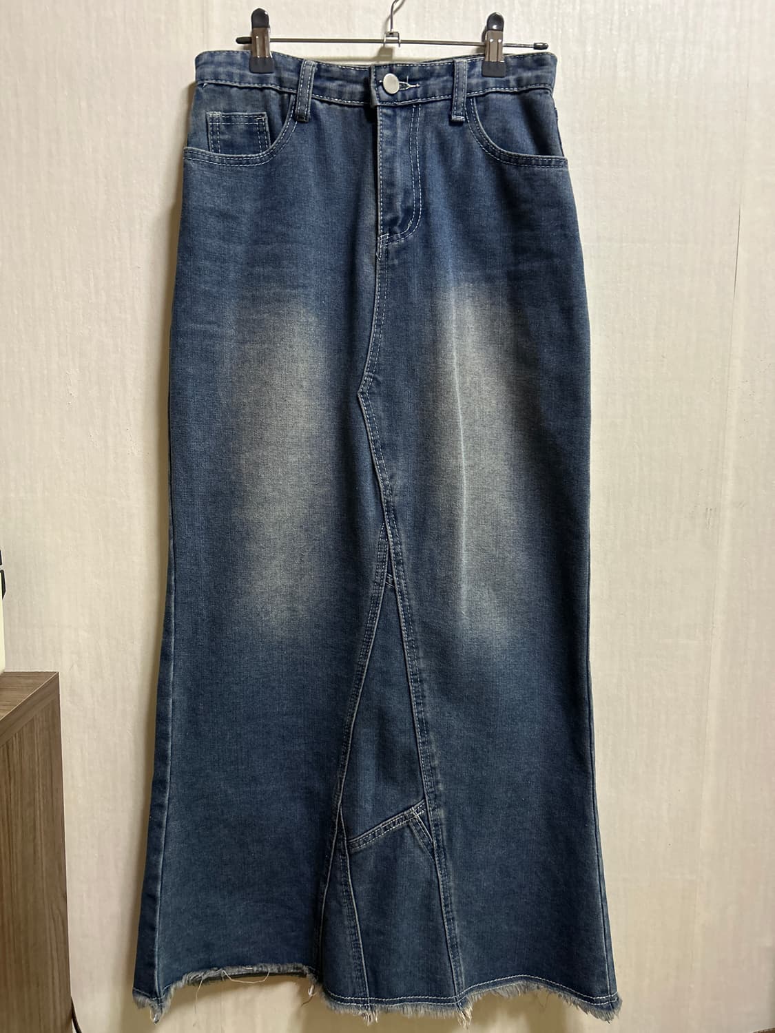 빈티지 워싱 머메이드 데님 스커트(28) 상품이미지3