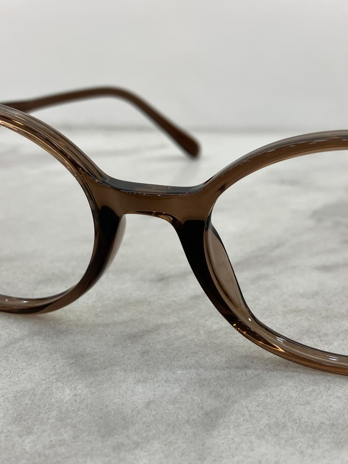 B75 KS 브라운 오벌 슬림 뿔테 안경6859 상품이미지5