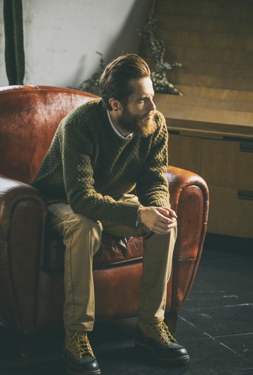 프리즘웍스 체인메일 니트/모스 그린 상품이미지7