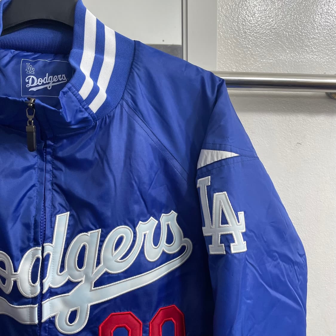 [L] 다져스 류현진 바시티 자켓 블루 상품이미지4