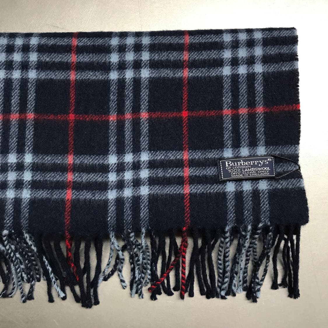 버버리 정품 램스울 머플러 네이비 상품이미지3