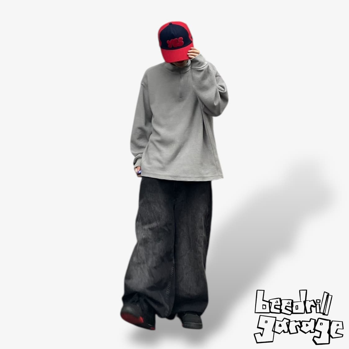 GU 헤비 와플 하프집 풀오버 상품이미지1