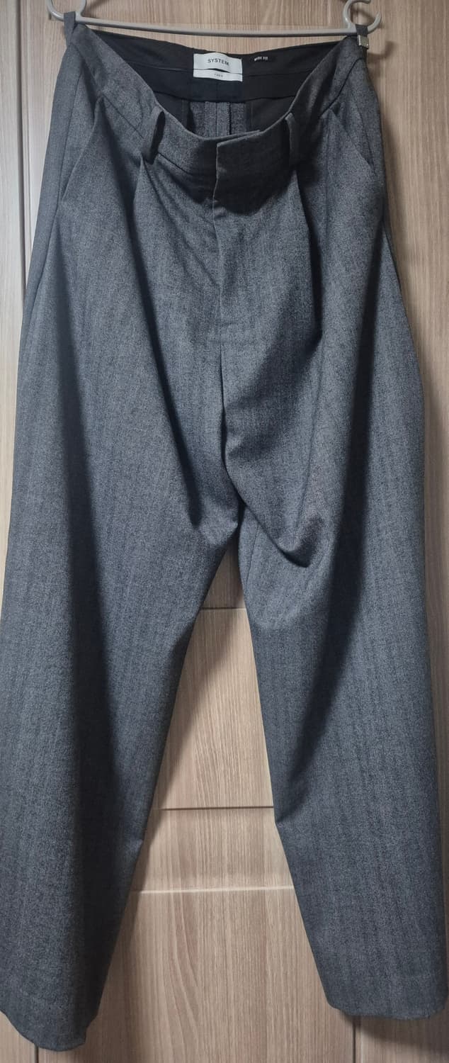 시스템 옴므

울 블렌드 사이드 턱 와이드 팬츠 82(32) 상품이미지2