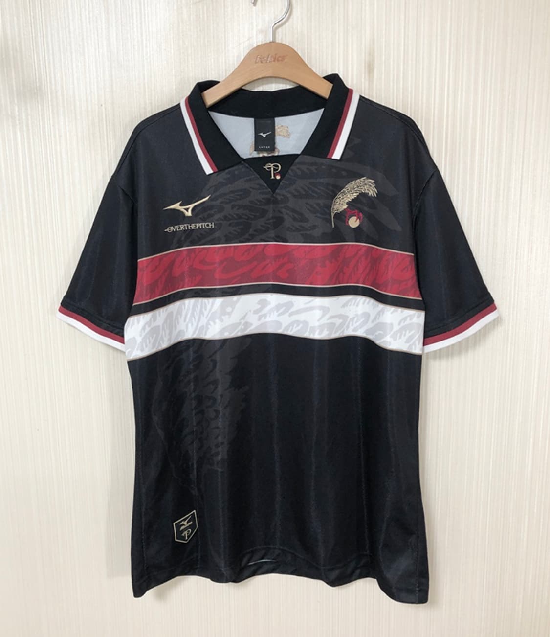 미즈노X오버더피치 콜라보 모렐리아 40주년기념 풋볼져지 L 상품이미지1