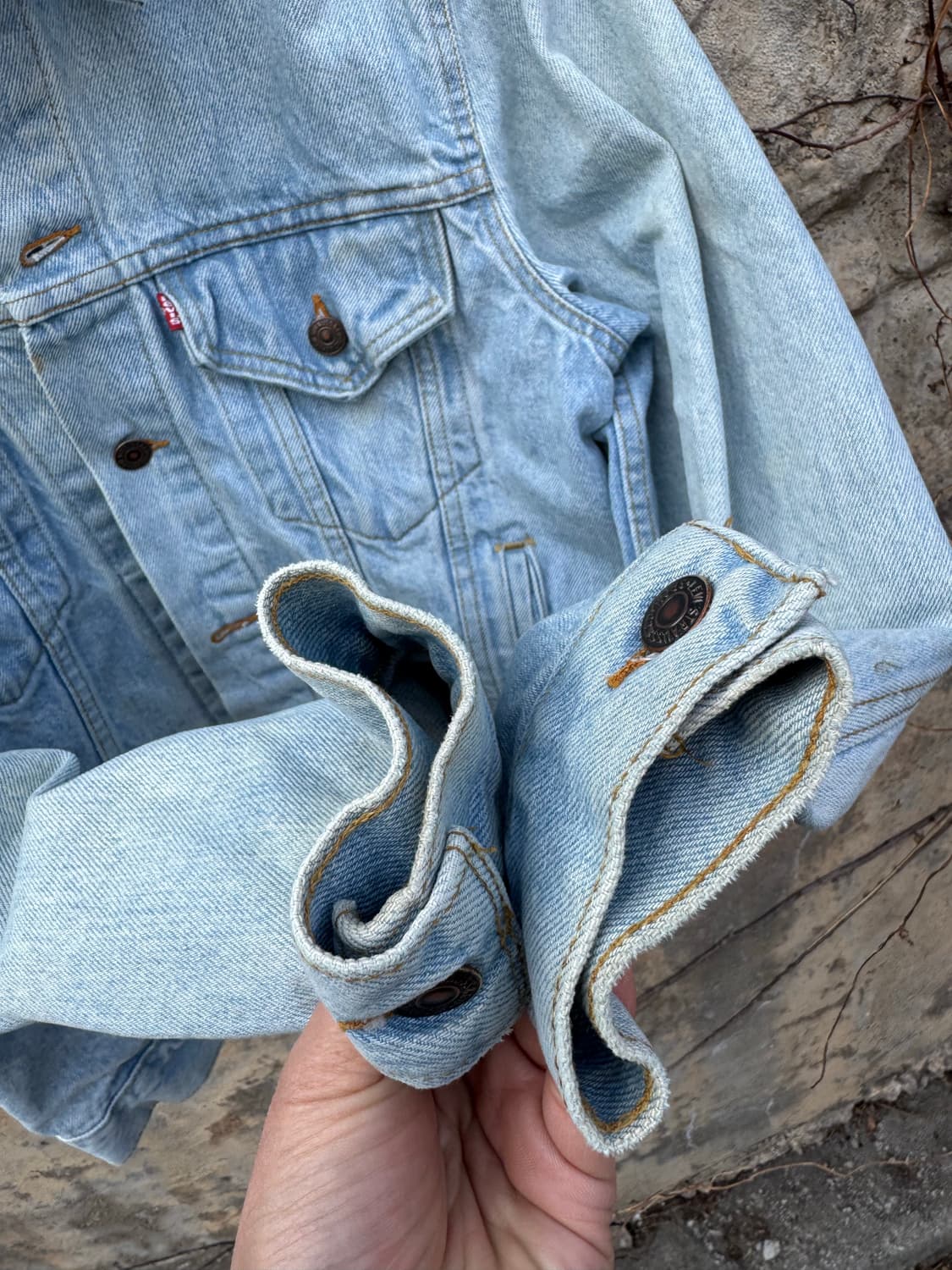 80s 리바이스 빈티지 3rd 워싱 데님 트러커 자켓 m 상품이미지6