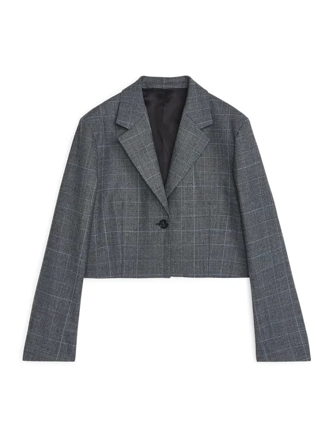 아르켓arket Cropped Wool Blend Blazer그레이체크 상품이미지1