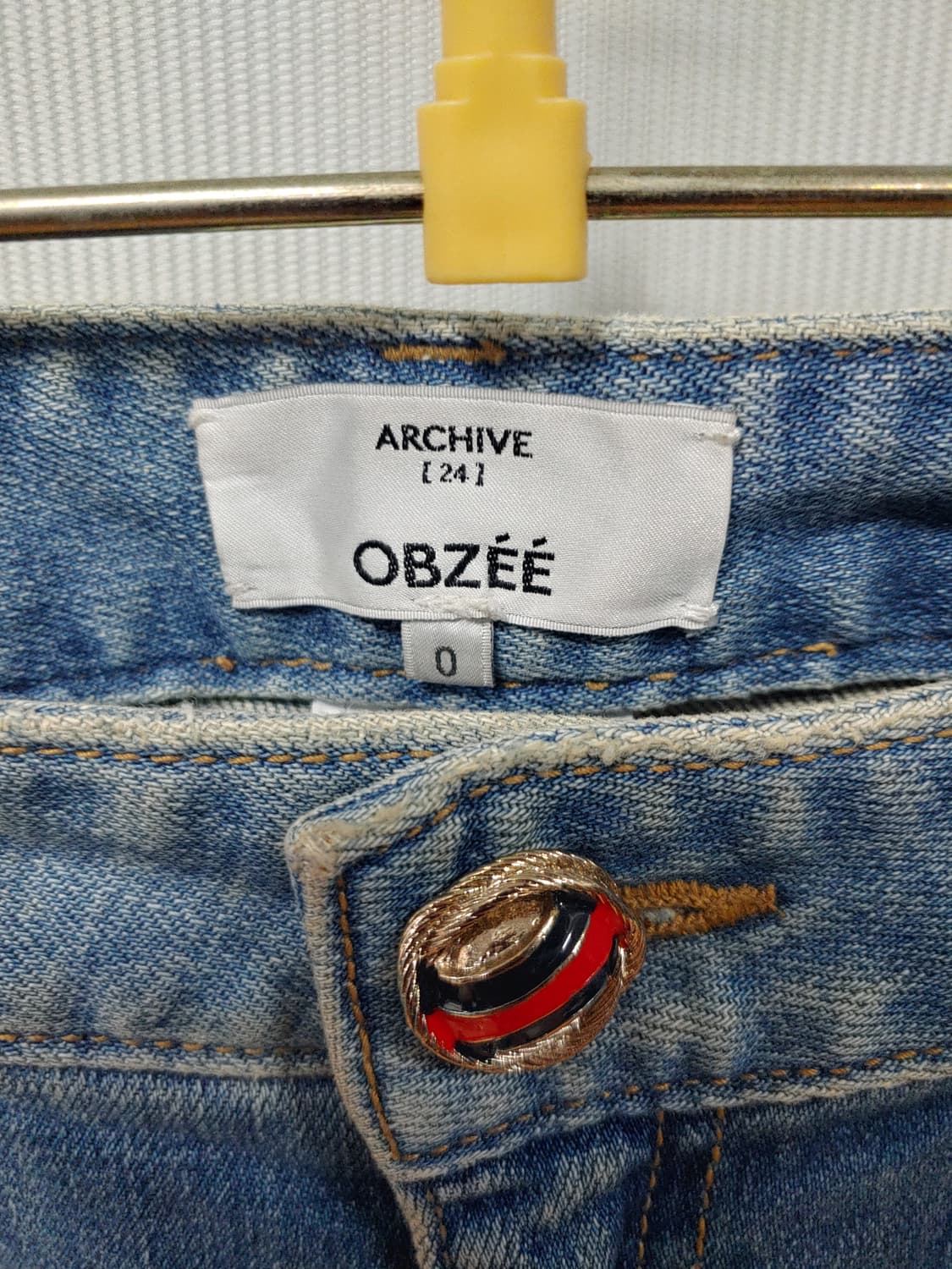 오브제 데님 패치 청바지 여성0 27~28 상품이미지3