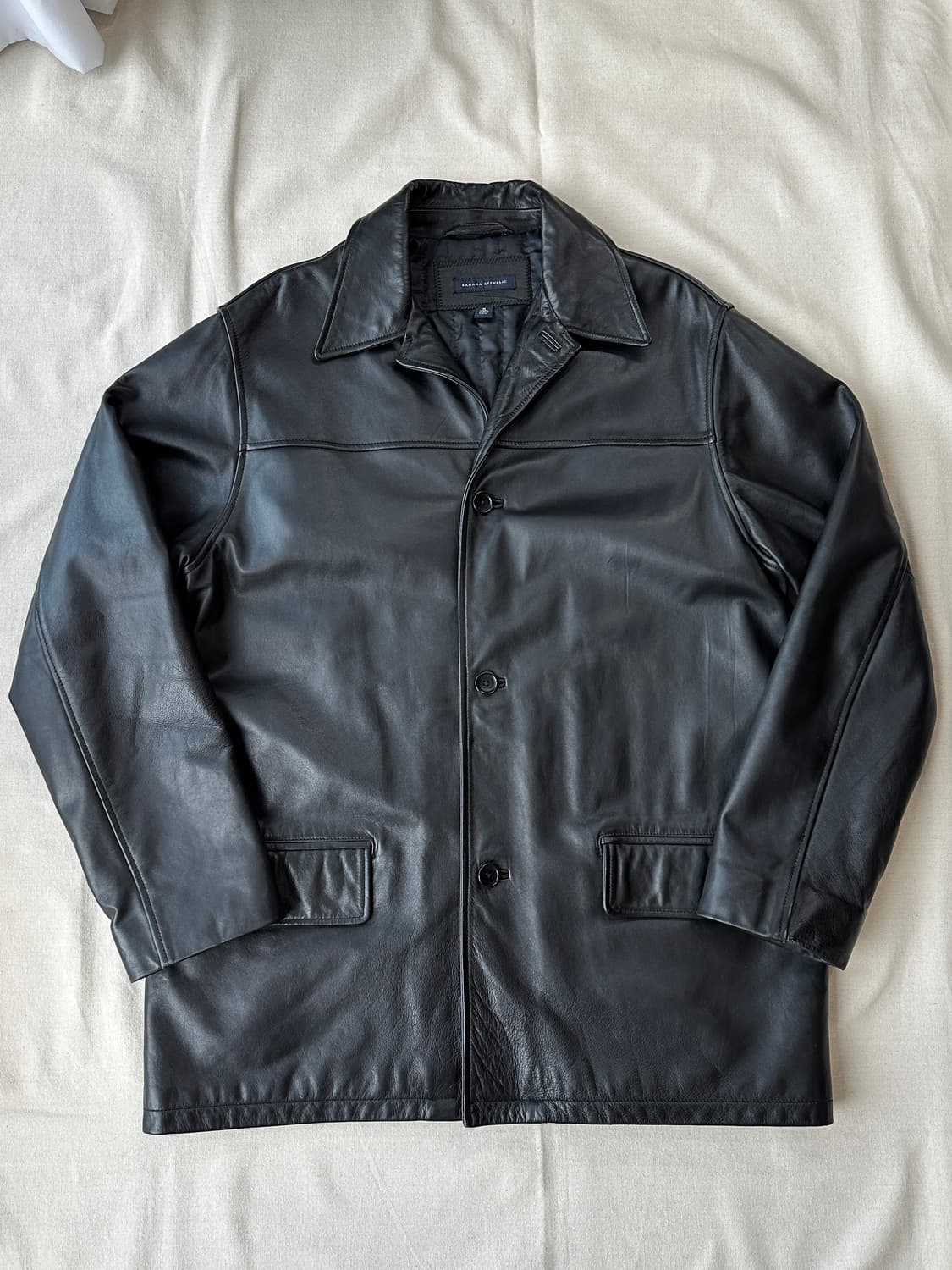 바나나 리퍼블릭 리얼 레더 카코트 M 상품이미지1