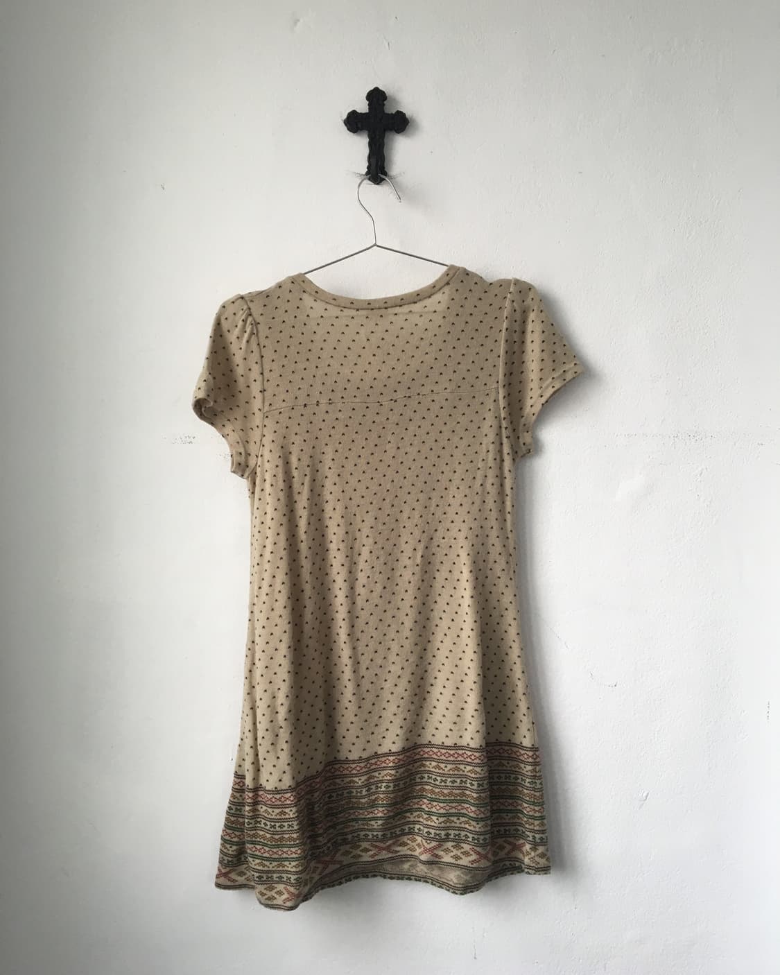 Heart pattern ethnic mood knit onepiece 상품이미지3